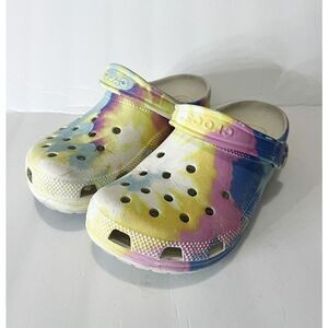 Crocs Tie Dye Clog Women’s Size 5 / J5 Classic Platform Multicolor Slip On